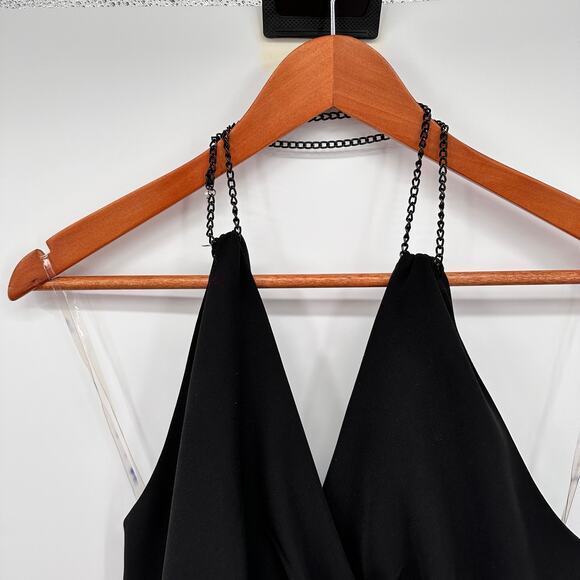 JS COLLECTIONS NWT Black Halter Full Length Gown Dress // 6 - Picture 3 of 13